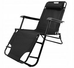 Vrtna ležaljka - crna - LEZ7838