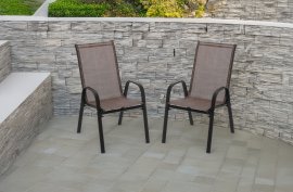 Vrtna stolica, 2 kom - smeđa - NEO3678