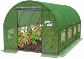 Vrtni plastenik 6x3m - zelena - TUN5613