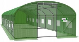 Vrtni staklenik 10x4m - zelen - TUN8009