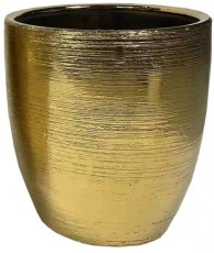 Vrtna ukrasna tegla 20cm - zlatna - ELI2210