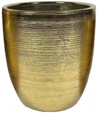 Vrtna ukrasna tegla 25cm - zlatna - ELI2203