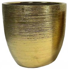 Vrtna ukrasna tegla 30cm - zlatna - ELI2197