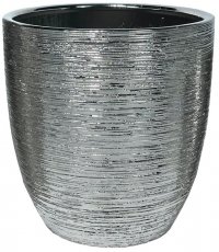 Vrtna ukrasna tegla 25cm - srebrna - ELI2234