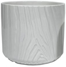 Vrtna ukrasna tegla 19,5cm - bijela mat - ELI2319