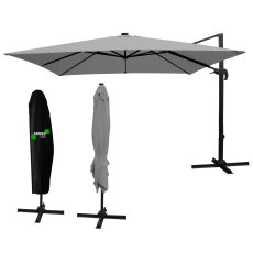 Vrtna suncobran s LED pokrovom 3x4m - siva - GAO1572