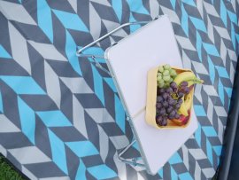 Sklopivi turistički stolić - bijeli - OXE3217