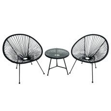 Komplet vrtnog namještaja - crni - FAT3439