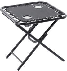 Sklopivi turistički stol 50 cm - crni - LEZ2739
