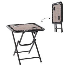 Sklopivi turistički stol 50 cm - smeđi - LEZ2746