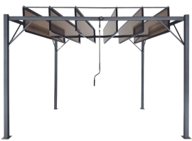 Vrtna pergola 3x3 m - smeđa - TUN4016