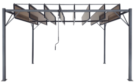 Vrtna pergola 3x4 m - smeđa - TUN4023