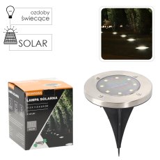 Komplet 4 srebrne podne solarne svjetiljke - SOL6655