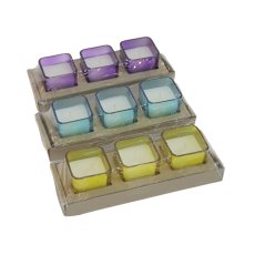 Komplet 3 dekorativne svijeće citronella Elis 5x5 cm - INA7447