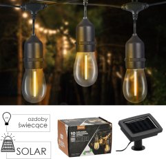 Solarna vrtna girlanda 2 + 4 m 10 LED toplo bijela - SOL3675