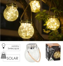 Solarna svjetiljka 20 LED - toplo bijela - SOL3682