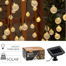 Komplet 2 solarne svjetiljke 2 + 9,9 m Bubble 100 LED - topla bijela - SOL3774