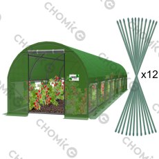 Vrtni plastenik 8x4x2 m - zelen - TUN3903