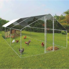 Metalna ograda za životinje s djelomičnim krovom 4.5x3x1.95 m - TUN4030