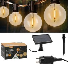 Vrtna girlanda 2u1 Bubble 25 LED, 7,5 m - toplo bijela - SOL1304