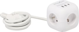 Produžni kabel napojna kocka 3 utičnice 230v, 1,5 m - bijela - KAB2578