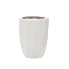 Keramička navlaka za lončić 24 cm - bijeli sjaj - ELI3666