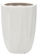 Keramička navlaka za lončić 24 cm - bijeli sjaj - ELI3666