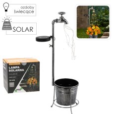 Chomik - LED solarna svjetiljka Pipa s lončićem 30 LED - toplo bijela - SOL6186