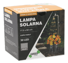 Chomik - LED solarna svjetiljka Pipa s lončićem 30 LED - toplo bijela - SOL6186
