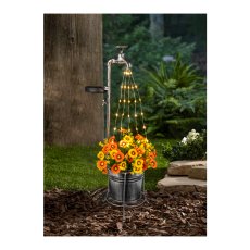 LED solarna svjetiljka Pipa s lončićem 30 LED - toplo bijela - SOL6186