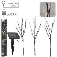 LED solarna svjetiljka 3 grančice 60 LED - toplo bijela - SOL6094