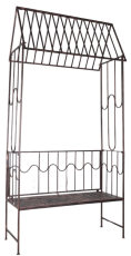 Vrtna pergola s klupom - antički brončani - GOM1456