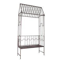 Vrtna pergola s klupom - antički brončani - GOM1456