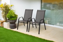 Komplet 2 vrtne stolice - siva - TIH1632