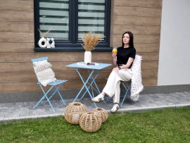 Komplet vrtnog namještaja - plavi - GOM5158