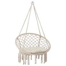 Viseća ljuljačka Stol Rodino gnijezdo s jastukom - bež - HAM5288