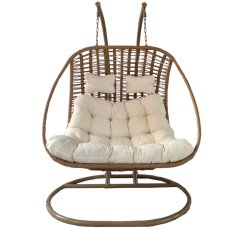 Viseća fotelja Suri za dvoje - prirodna - FAT9996
