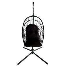 Viseća sklopiva fotelja Eris - crna - FAT0916