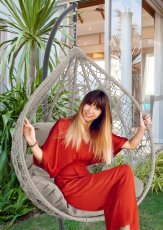 Viseća fotelja - svijetlosiva - FAT1012