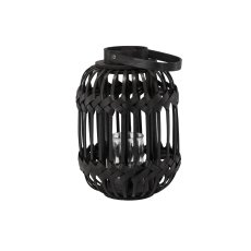 Svjetiljka 34/46 cm sa staklenim umetkom - crna - LIS3223