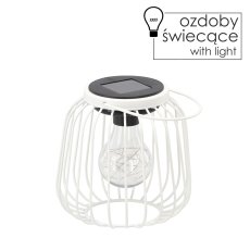 Solarna metalna svjetiljka 15 cm - bijela - LAP8860