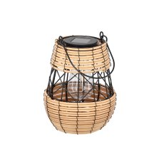 Lampa solarna metalna 23 cm - crno-bež - LAP8945