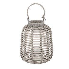 Lampion pleteni 22x27 cm - sivi - ILS1319