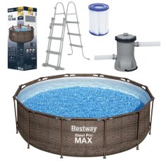 Bazeni stelažni rattan 3,66x1 m - BES56709