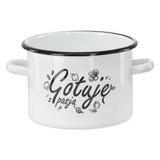 Emajlirano posuđe Kuham s strašću 3L - bijela - EMA2372