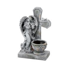 Figura Anđeo stojeći s križem i loncem - DED8813