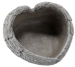 Cementna posudica Srce - siva - DED8837