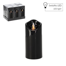 Svijeća s LED lampicom Pokretni plamen - crna - ZOZ38481