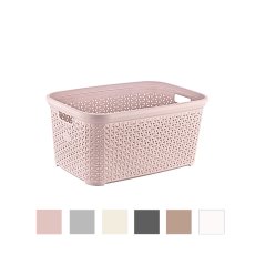 Pravokutna košara za rublje ratan 35 l