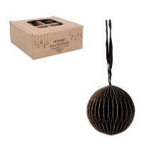Komplet 4 ukrasa od papira fi7 cm crni - AIP2051